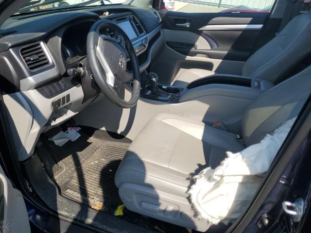 5TDJKRFH3GS302681 - 2016 TOYOTA HIGHLANDER XLE BLUE photo 7