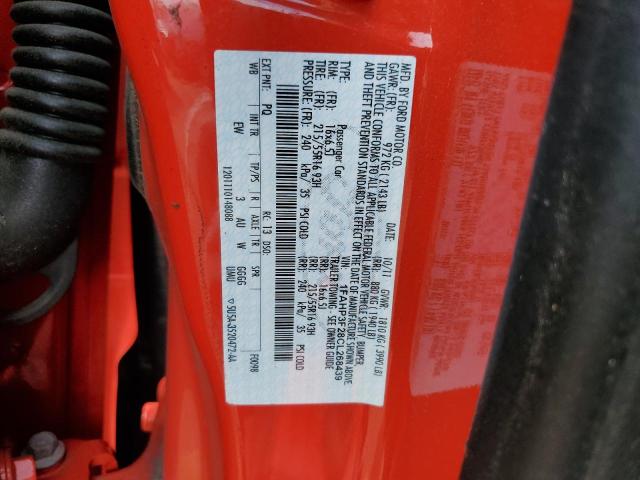 1FAHP3F28CL268439 - 2012 FORD FOCUS SE RED photo 12