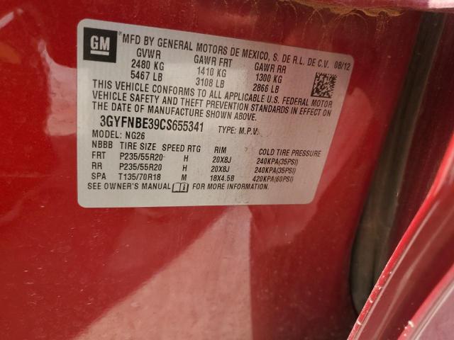 3GYFNBE39CS655341 - 2012 CADILLAC SRX PERFORMANCE COLLECTION Rouge photo 13