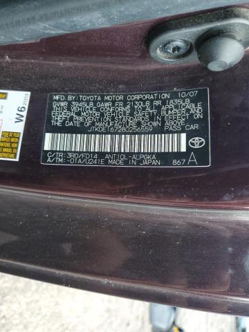 JTKDE167280256559 - 2008 TOYOTA SCION TC Bənövşəyi foto 12