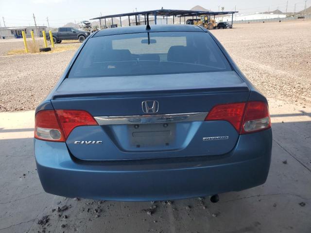 JHMFA36219S003975 - 2009 HONDA CIVIC HYBRID BLUE photo 6