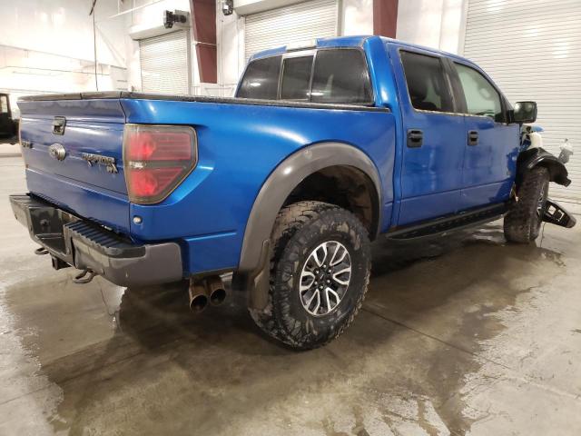 1FTFW1R63EFC72634 - 2014 FORD F150 SVT RAPTOR BLUE photo 3