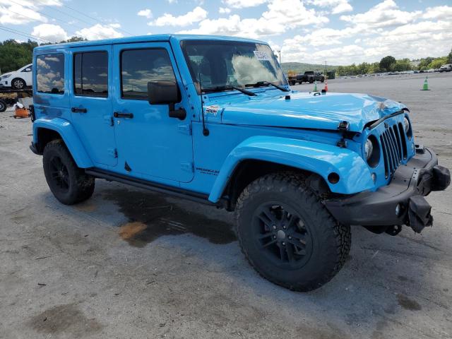 1C4HJWEG9HL566581 - 2017 JEEP WRANGLER U SAHARA BLUE photo 4