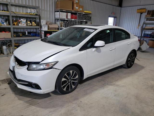 19XFB2F91DE224249 - 2013 HONDA CIVIC EXL WHITE photo 1