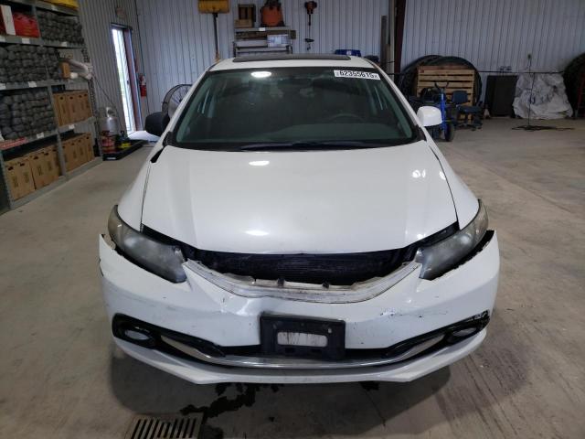 19XFB2F91DE224249 - 2013 HONDA CIVIC EXL WHITE photo 5