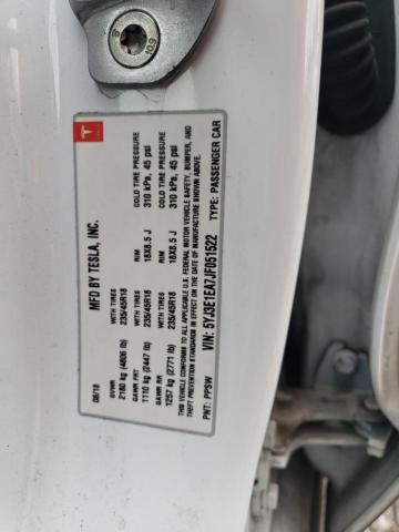 5YJ3E1EA7JF051522 - 2018 TESLA MODEL 3 Белый фото 13