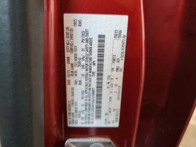 5LMTJ3DH1GUJ18887 - 2016 LINCOLN MKC RESERVE Bordo fotoğraf 13