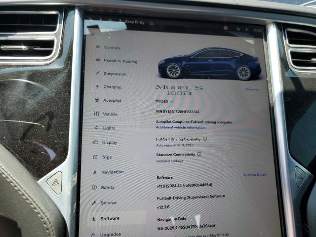 5YJSA1E28HF233322 - 2017 TESLA MODEL S 蓝色 照片 9