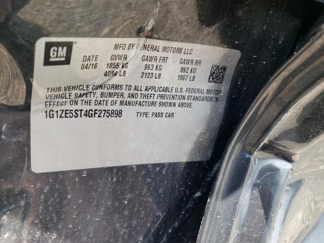 1G1ZE5ST4GF275898 - 2016 CHEVROLET MALIBU LT 灰色 照片 12