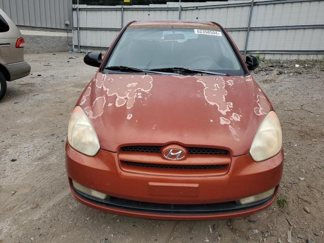 KMHCN36CX7U031059 - 2007 HYUNDAI ACCENT SE ORANGE photo 5