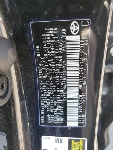 5YFEPMAE8NP299222 - 2022 TOYOTA COROLLA LE BLACK photo 12