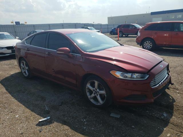 3FA6P0HD9ER220280 - 2014 FORD FUSION SE RED photo 4