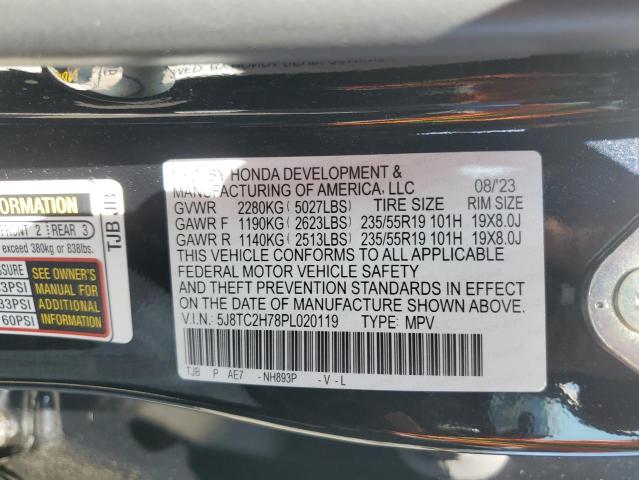 5J8TC2H78PL020119 - 2023 ACURA RDX ADVANCE BLACK photo 13