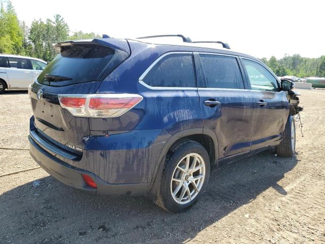 5TDJKRFH4GS286779 - 2016 TOYOTA HIGHLANDER XLE Синій фото 3