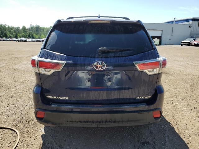 5TDJKRFH4GS286779 - 2016 TOYOTA HIGHLANDER XLE Синій фото 6