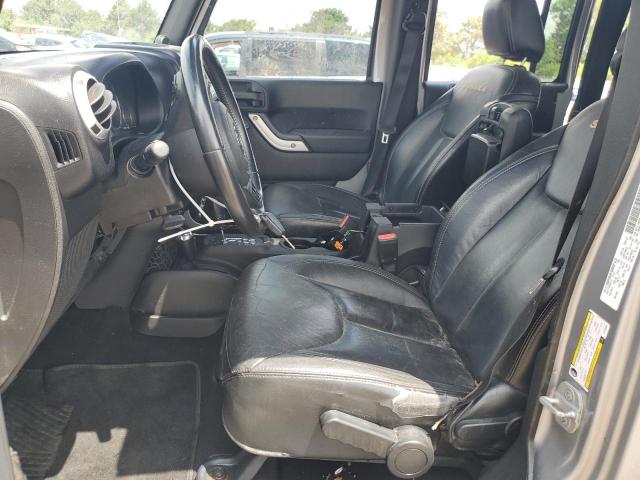 1C4BJWEG2EL106955 - 2014 JEEP WRANGLER U SAHARA GRAY photo 7