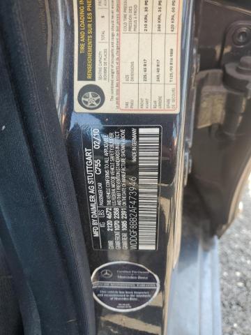 WDDGF8BB2AF473946 - 2010 MERCEDES-BENZ C 300 4MATIC GRAY photo 12