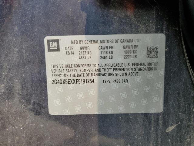 2G4GK5EXXF9191254 - 2015 BUICK REGAL 蓝色 照片 12