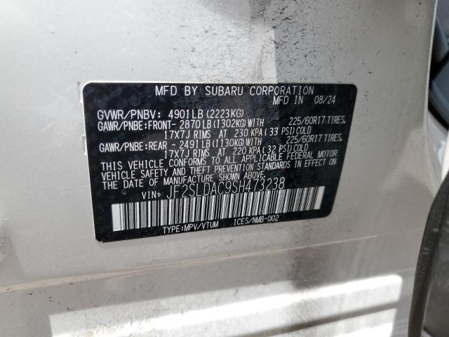 JF2SLDAC9SH473238 - 2025 SUBARU FORESTER WHITE photo 13