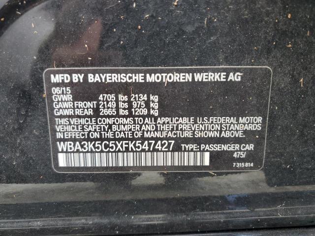 WBA3K5C5XFK547427 - 2015 BMW 328 D XDRIVE BLACK photo 10