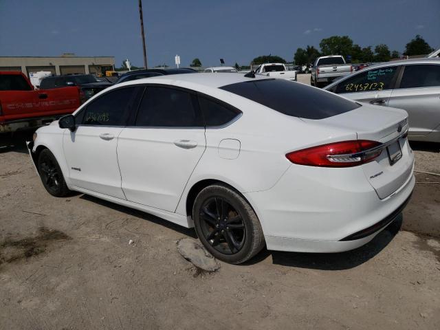 3FA6P0LUXJR172483 - 2018 FORD FUSION SE HYBRID WHITE photo 2