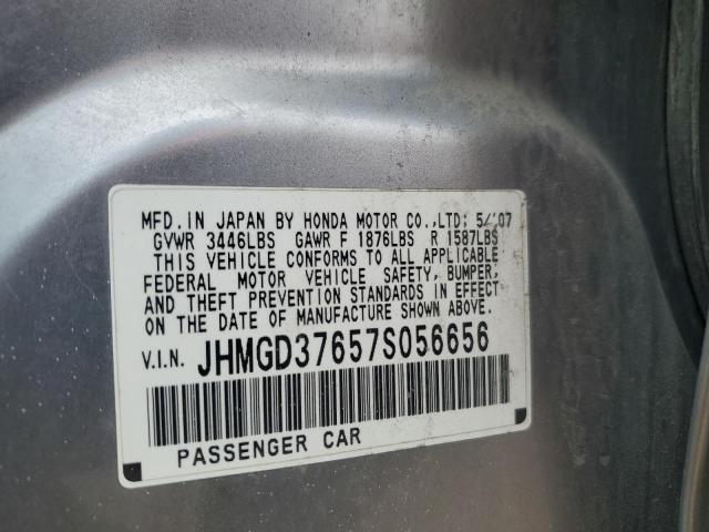 JHMGD37657S056656 - 2007 HONDA FIT S 银色 照片 13