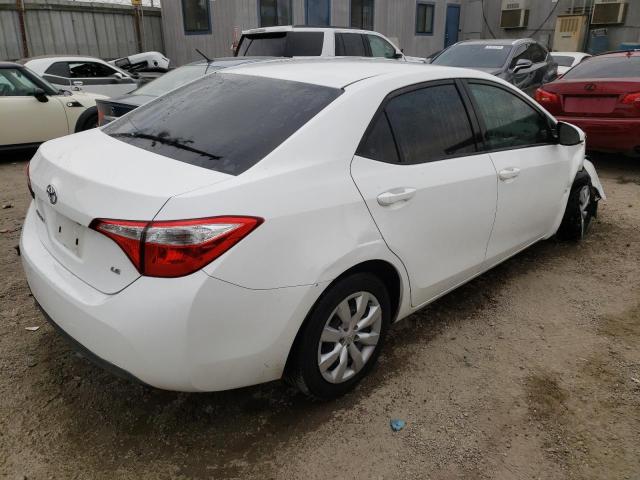 5YFBURHE7EP162500 - 2014 TOYOTA COROLLA L WHITE photo 3