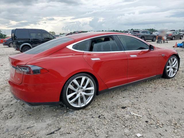 5YJSA1H11EFP43669 - 2014 TESLA MODEL S RED photo 3