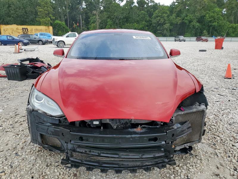 5YJSA1H11EFP43669 - 2014 TESLA MODEL S RED photo 5