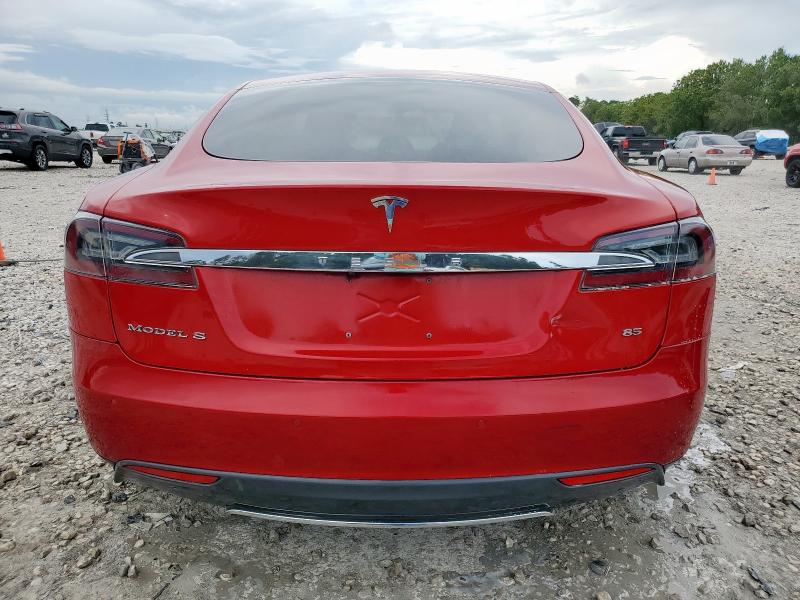 5YJSA1H11EFP43669 - 2014 TESLA MODEL S RED photo 6