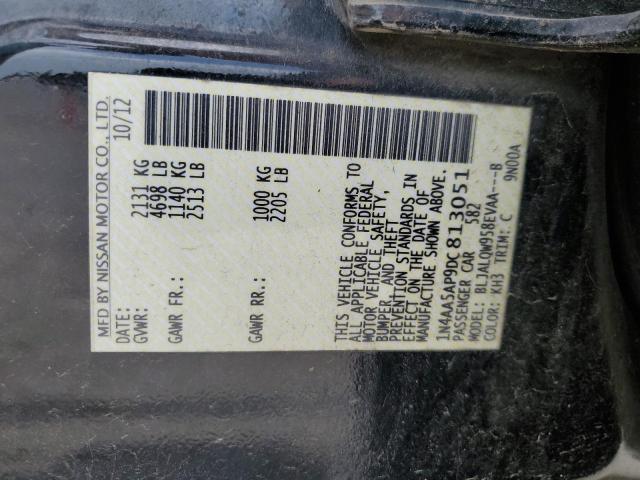 1N4AA5AP9DC813051 - 2013 NISSAN MAXIMA S BLACK photo 13