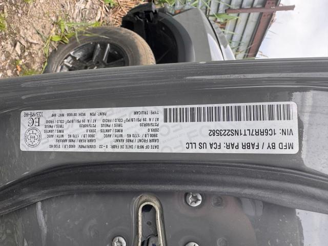 1C6RR7LT1NS223582 - 2022 RAM 1500 CLASS SLT CHARCOAL photo 10