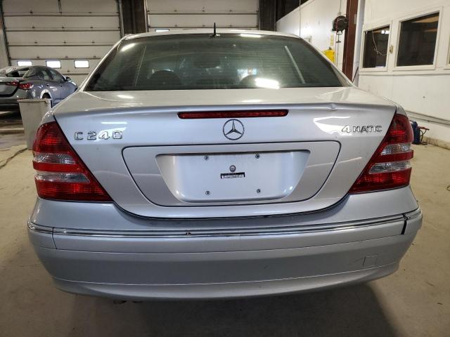 WDBRF81J95F583294 - 2005 MERCEDES-BENZ C 240 4MATIC SILVER photo 6