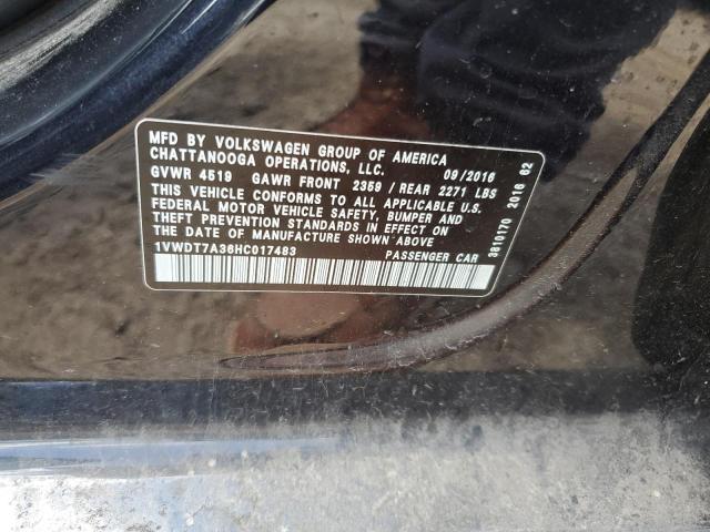 1VWDT7A36HC017483 - 2017 VOLKSWAGEN PASSAT R-LINE Qara foto 12