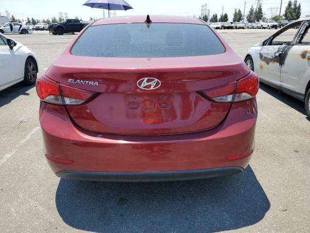 5NPDH4AE9EH531302 - 2014 HYUNDAI ELANTRA SE BURGUNDY photo 6