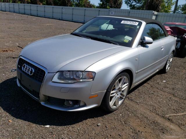 WAUDF48H69K010452 - 2009 AUDI A4 2.0T CABRIOLET QUATTRO SILVER photo 1