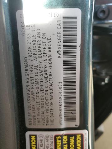 WVWRH63B44P245073 - 2004 VOLKSWAGEN PASSAT GLX Yaşıl foto 12