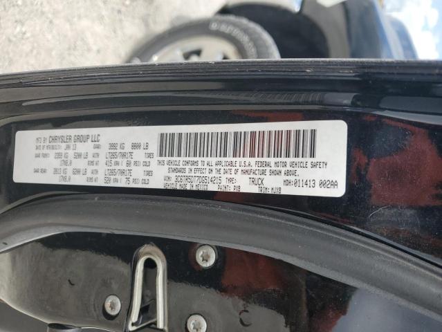 3C6TR5DT7DG514215 - 2013 RAM 2500 SLT შავი ფოტო 12