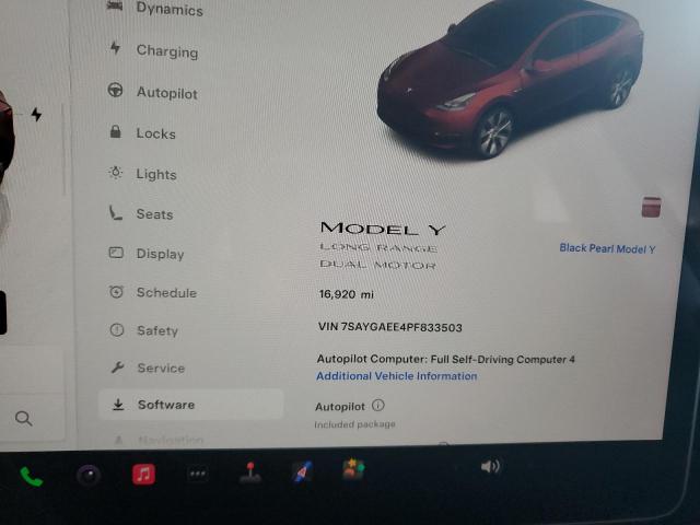 7SAYGAEE4PF833503 - 2023 TESLA MODEL Y 白色 照片 9