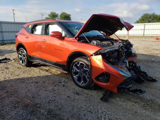 3GNKBERS4MS579908 - 2021 CHEVROLET BLAZER RS ORANGE photo 4