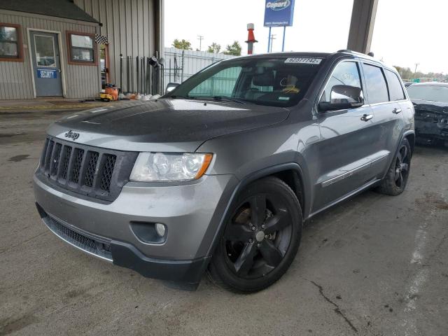 1C4RJFCG4DC542061 - 2013 JEEP GRAND CHER OVERLAND GRAY photo 2