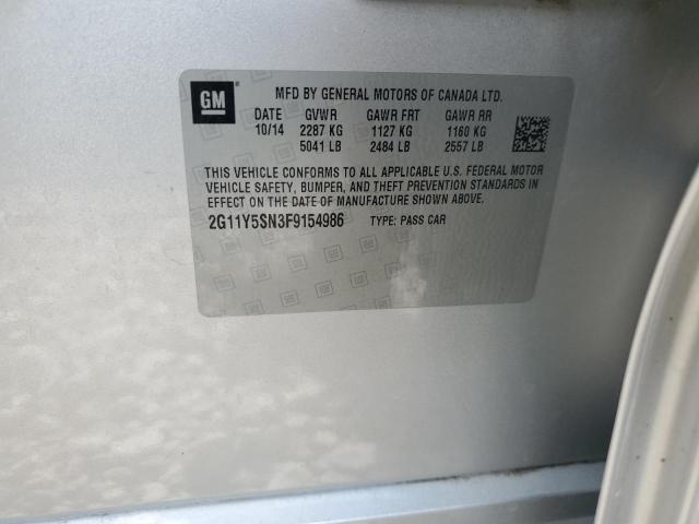 2G11Y5SN3F9154986 - 2015 CHEVROLET IMPALA LS SILVER photo 13