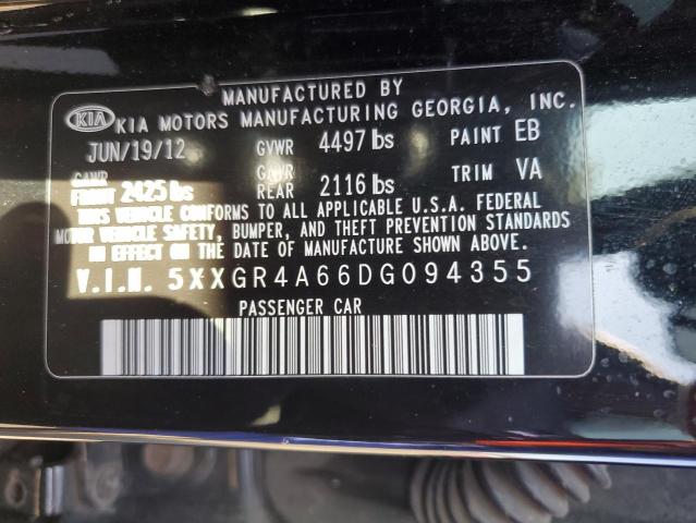 5XXGR4A66DG094355 - 2013 KIA OPTIMA SX BLACK photo 13