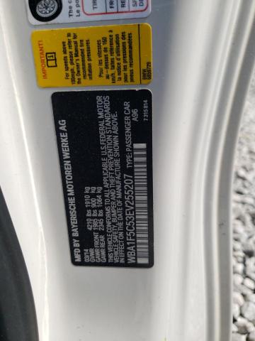 WBA1F5C53EV255207 - 2014 BMW 228 I WHITE photo 12