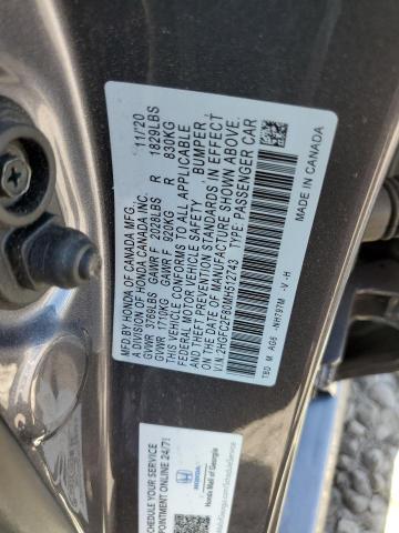 2HGFC2F80MH512743 - 2021 HONDA CIVIC SPORT 石墨色 照片 13