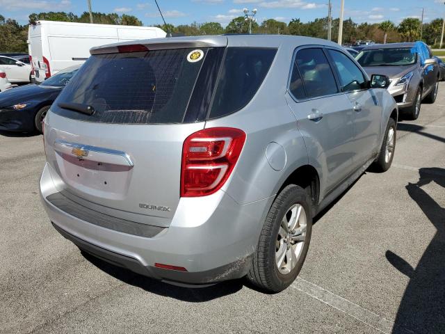 2GNALBEK6G1151836 - 2016 CHEVROLET EQUINOX LS SILVER photo 4