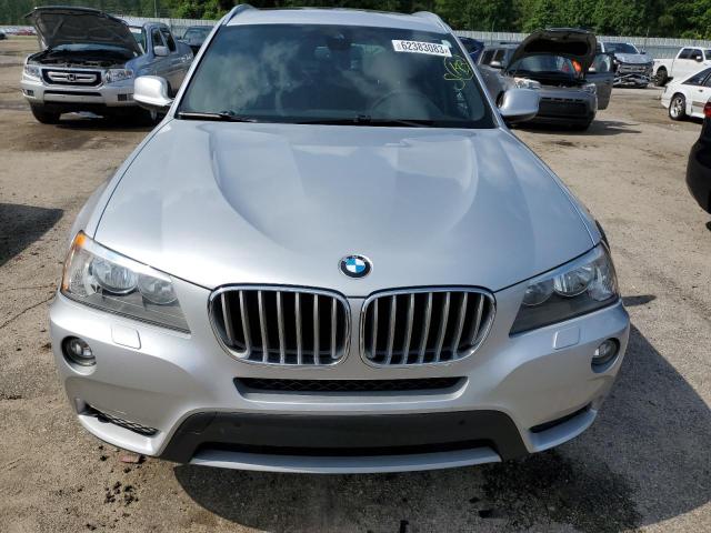 5UXWX9C51D0D08397 - 2013 BMW X3 XDRIVE28I SILVER photo 5