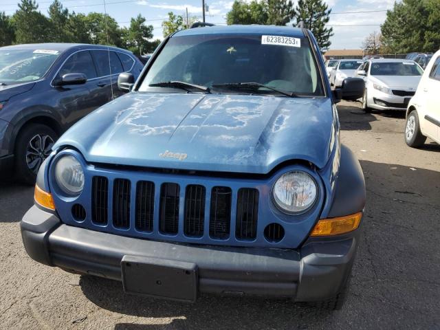 1J4GL48KX5W698604 - 2005 JEEP LIBERTY 4D SPORT BLUE photo 5