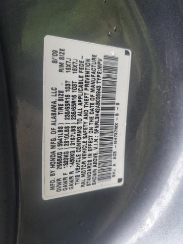 5FNRL3H42AB006943 - 2010 HONDA ODYSSEY EX GRAY photo 13