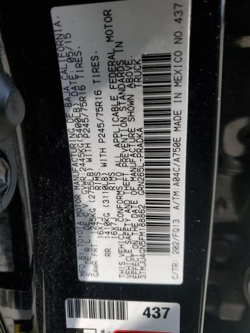 3TMJU4GN5FM188862 - 2015 TOYOTA TACOMA DOUBLE CAB PRERUNNER BLACK photo 13